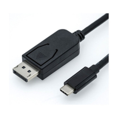 Roline USB-C - DisplayPort kabel, M/M, 1.0m, crni